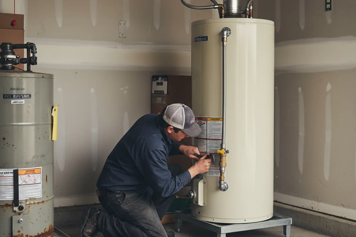 Water heater and shutoff valve replacement in Parkton